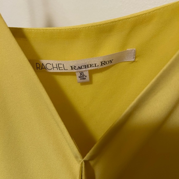 Rachel Roy pale yellow draped  camisole. - Picture 4 of 6